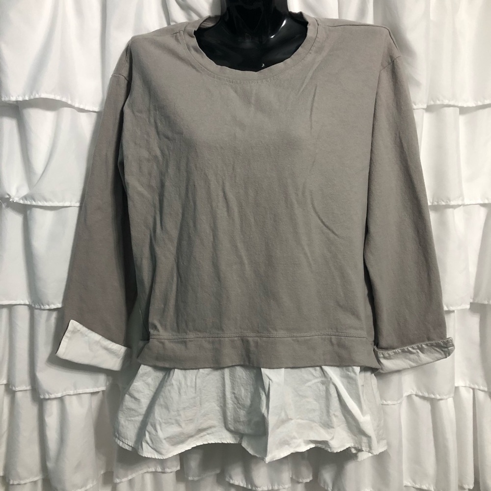 Eri + Ali layered sweatshirt S Anthropologie